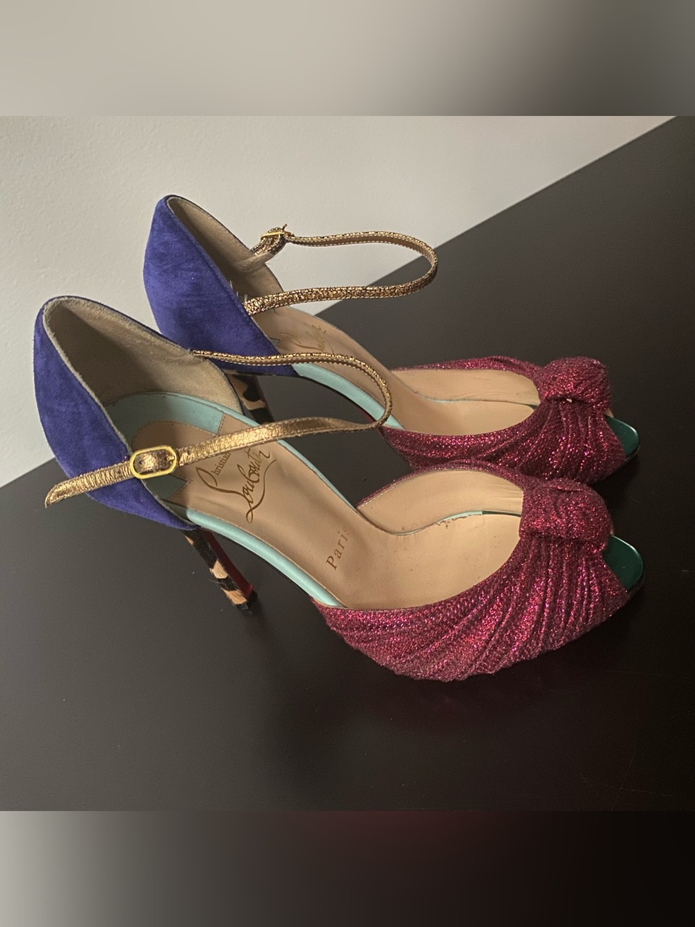 CHRISTIAN LOUBOUTIN MARCHAVEKEL MULTICOLOR HEELS